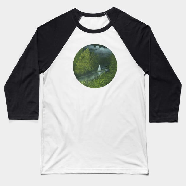 Lone Ghost Baseball T-Shirt by Wallflower Ghost